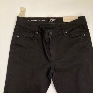LOFT Black Slim Straight Jeans